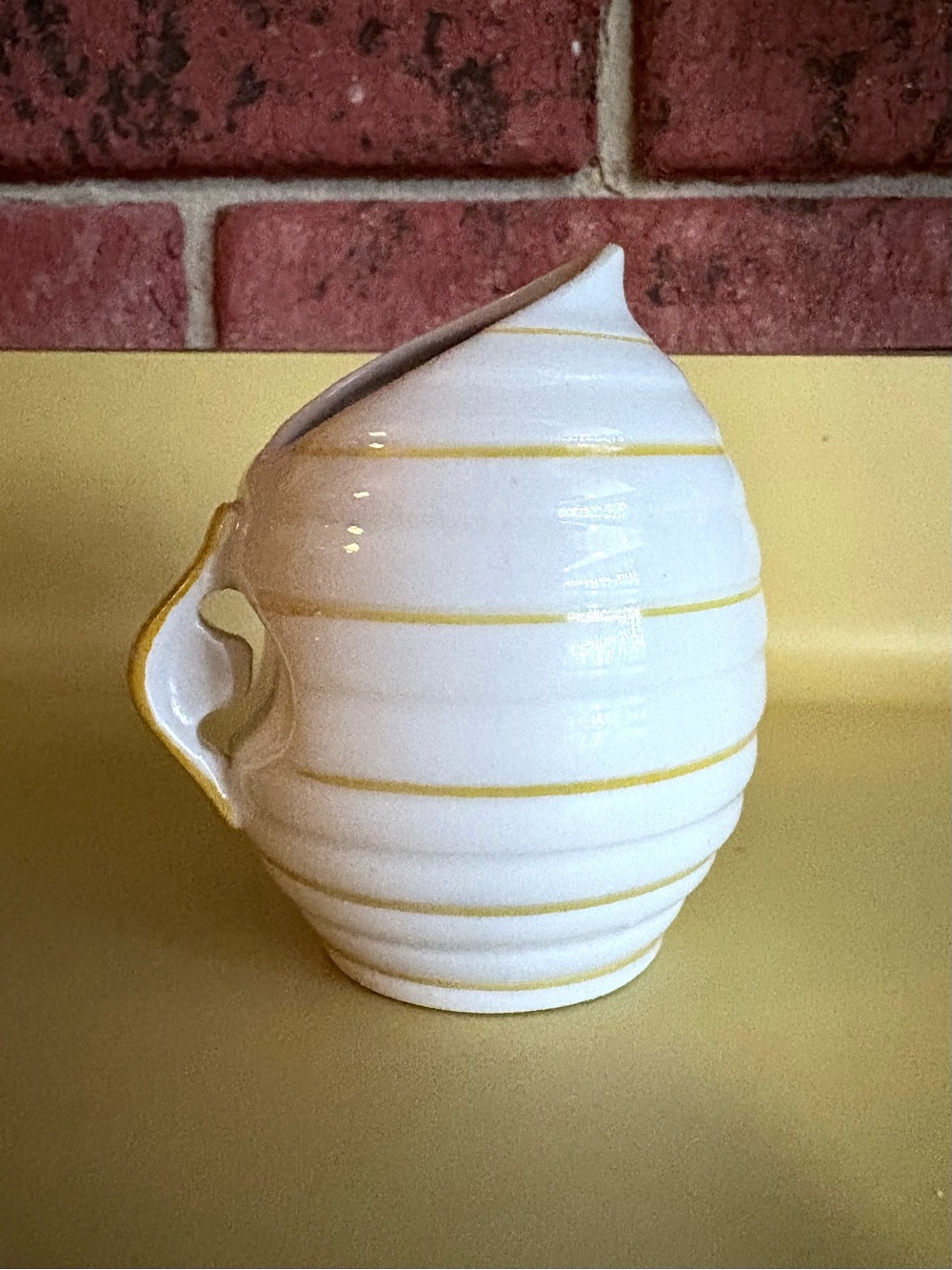 Czechoslovakia Art Pottery Beehive Ringware Creamer Antique 1920s -1930s